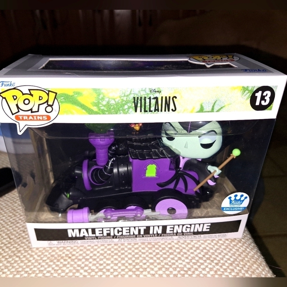 A new Funko Pop Maleficient in Engine 13. Never opened.